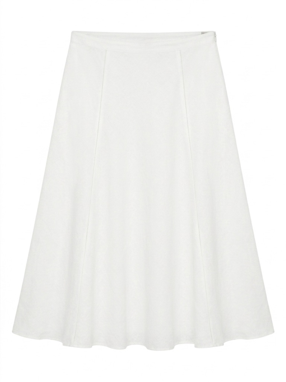 DKNY Linen Skirt White A Line Midi NWT Size 12 Summer Work - Picture 8 of 8